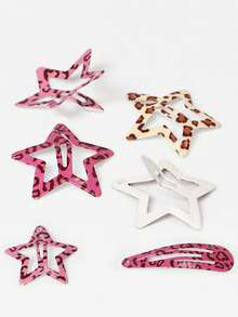 8 Stück Leoparden-Muster Haarclips, vielseitige vintage Leoparden Wassertropfen & Stern geformte Pony Clips, Herbst, Haare, Haaraccessoires, Accessoires, Haaraccessoires für Frauen, Reisen, Haaraccessoires, Accessoires für Frauen, Haaraccessoire, Haaraccessoires für Frauen, Haarstyling, Harzeug, Zeug, Schönheitsaccessoires, Geschenke, Reisen, Geschenke für Frauen, Harzeug, Strumpfhalter