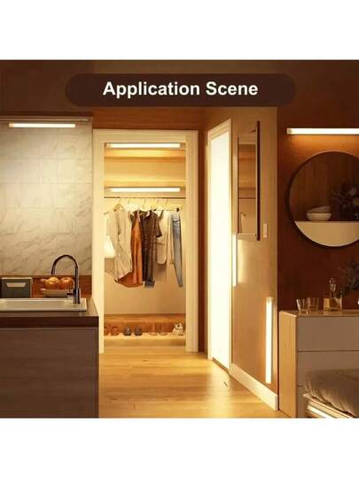 50cm/30cm/10cm Wireless Slimme Cabinet Verlichting LED, USB Rechargeable, Motion Sensor, Multi Brightness Modes, On/Off, Under Lighting Kit, Magnetic Ultra Slim, Easy Installation, Kitchen, Bedroom, Closet, Sink, Corridor, Staircase view 6