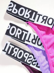 3 Quần lót lọt khe màu trơn cỡ lớn dành cho nữ, chất liệu vải mềm mại, thoải mái và gợi cảm - Nhiều màu - Xem 4