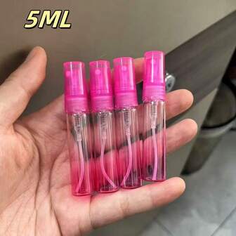1 件 5ml 可再填充彩色香水喷雾瓶，便携式迷你样品瓶，DIY 香水瓶适用于香水、爽肤水、驱虫剂、卸妆液