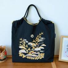 1 Stück Taube bestickte wasserdichte Nylon Tragetasche, modisch für Reisen, Einkaufen, Arbeit, Damen Schultertasche, waschbare Umhängetasche