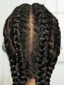 A ANYTIME 女士手工编织假发，合成高马尾蕾丝假发，含婴儿毛发，耐热纤维，轻盈逼真编织，适合派对化妆，日常使用 - 黑色 - 查看 6