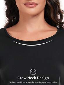3 PCS Long Sleeve Thermal Shirts For Women Tops Long Johns Lightweight Winter Clothes Warm Base Layer - Đen Đen Đen - Xem 2