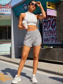 Women's Athletic Shorts High Waisted Running Short Pocket 2.5" Sporty Shorts Gym Elastic Workout Shorts Womens Athletic Shorts High Waisted Running Quick Dry Gym Workout Shorts With Zipper Pockets Women's Shorts,Womens Casual Shorts,Ladies Shorts,Women's Summer Shorts Women's High Waisted Shorts,Women's Casual Stretch Shorts,Women's Denim Shorts,Women's Linen Shorts,Women's Biker Shorts,Women's Athletic Shorts,Women's Flowy Shorts Valentine's Day Shorts For Women,Valentine's Day Women's Shorts,Valentine's Day Casual Shorts For Women,Women's Shorts For Valentine's Day Valentine's Day Clothes Valentine's Day Gift - Xám - Xem 4