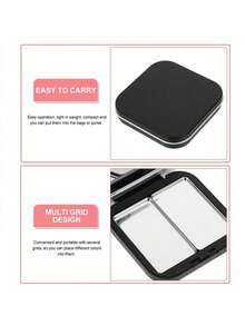 空盘粉状腮红彩妆盘，磁吸式可填充眼影唇膏收纳盒，带镜子，DIY彩妆压制，旅行便携收纳盒，专业化妆师套装，腮红、颜料和散粉自由组合，完美适用于化妆师、DIY爱好者和美妆博主，彩妆，平价，房间装饰，梳妆台，旅行，卧室，化妆配件，赠品，旅行，廉价好物，旅行必备 - 彩色 - 查看 7