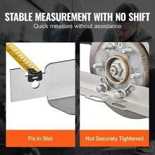 2X Wheel Alignment Tool Toe Plates Accurate Measurements With 2 Tape Measures UK - Silver - View 5