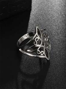 1pc Stainless Steel Witch Knot Ring, Celtic Knot Witch Amulet Ring For Women - Fashion - View 16