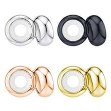 tiantianxue 1pc Silver-Plated Jewelry DIY Elegant High-Quality Minimalist Silicone Spacer Beads Series, Suitable For Women Bracelet/Anklet/Necklace DIY Jewelry Making, Valentine's Day Gift, Daily Fashion Accessory