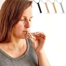 1-częściowy naszyjnik uspokajający: urządzenie łagodzące lęk i stres, odpowiednie zarówno dla mężczyzn, jak i kobiet – narzędzie do medytacji w przypadku ataków paniki i głębokiego oddychania, doskonały prezent na Boże Narodzenie