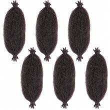 6packs African Braiding Hair, Elastic Springy Pre-Stretched African Braiding Hair Extensions - Black Brown - View 13