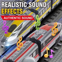 Kids Toy High-Speed Train, Remote Control High-Speed Rail Train, High-Speed Train Model, Realistic Mini Train Toy - Multicolor - View 7