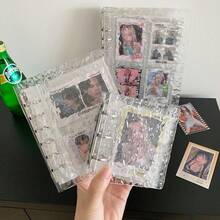 Ins Simple Water Ripples Loose Leaf Album Book Acrylic Four-Grid A5 Storage Book Star Chasing Three-Inch Small Card Book - Multicolor - View 12