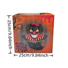 1pc Halloween Orange Balloon Box Set, Party Decor Pumpkin Ghost Festival Gathering Arrangement