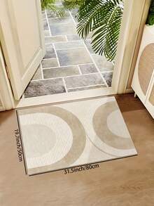 1 Stück beiger Großraum-Teppich für Wohnzimmer, abstraktes Linien- und modernes minimalistisches Wasserwellen-Muster, flauschiges Material, weich und angenehm anzufühlen, leicht zu pflegen, wasserabweisend und fleckresistent, rutschfeste Rückseite, Teppich für Lobby, Schlafzimmer, Wohnzimmer, Badezimmer, Küche, Esszimmer, Büro, Raumdekoration und Fußmatte, für Feierlichkeiten.