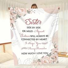 Heartfelt Sister's Gift,Modern Style, Versatile,Super Soft Flannel Printed 3D Blanket, As Birthday Gifts, Family, Wedding, Souvenir Blankets, Polyester Blankets Suitable For All Seasons, Washable, Machine Washable, Lightweight, Breathable, Comfortable, Warm, Unique, 280gsm For Him, Her Personalized Ideal Gifts For Her,Perfect Nap, Camping, Travel, Home, Daily Life, Office Decoration, Birthday, Anniversary, Valentine's Day, Thanksgiving, Christmas, Halloween, Wedding, New Year Gifts ,Sofa,Bed,Car,Bedroom,Living Room,Office,  Outdoor Camping, Beach,Wall Decoration - 多色18 - 查看 3