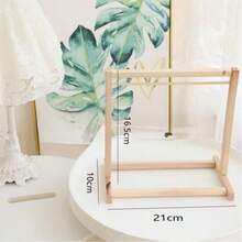 木制鸟形尿布衣架、小雕像、绵羊毛绒娃娃衣服收纳架 - 彩色 - 查看 2