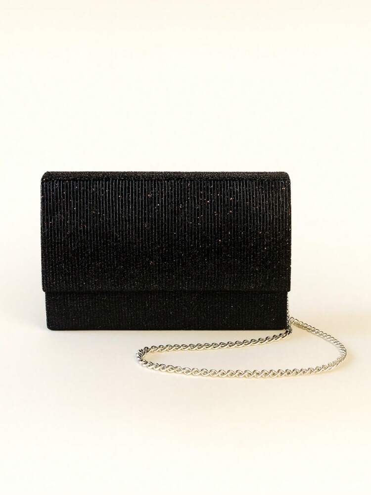 Women's Fashion Modern Clutch Bag Party Glamour With Shine - màu đen - Xem 1