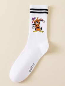 Disney 5/1 Pair Pumpkin Halloween Villain Character New Year Gift Socks, Cartoon Christmas New Year Animation Socks For Men And Women, Interesting Character Socks
