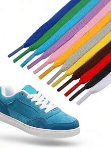 1/3双扁平运动鞋鞋带彩色织物鞋带白黑灰色鞋带靴子鞋带经典软鞋带