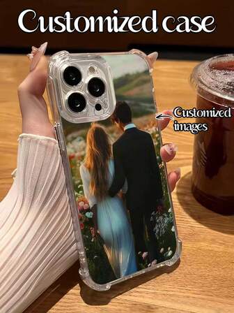 1 pieza Funda de teléfono personalizada con foto, funda trasera para pareja, funda de teléfono antideslizante de TPU con electrochapado grueso, impresión UV de alta definición, ¡satisface las necesidades de personalización de moda de los clientes! Compatible con iPhone 17 Air/17 Pro Max, 11/12/13/14/15/16 Pro Max, A16, Galaxy S25 Ultra, Redmi Note 14, OPPO, Honor, Spark Go 2024/Infinix Smart 8, Moto G30. Puedes enviar fotos de pareja, familia y vida para el Día de San Valentín, el Día del Padre, Pascua, etc.