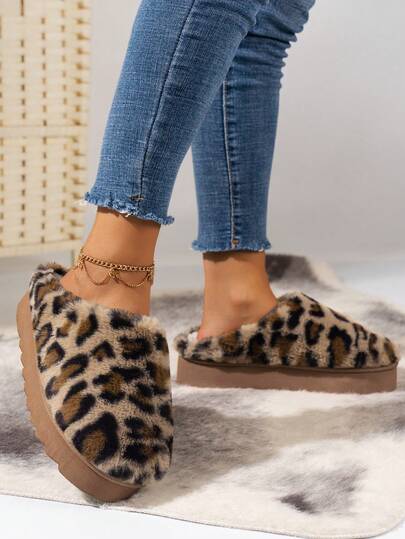 Pantofole da donna con suola spessa e punta chiusa, morbide e soffici, adatte per interno/esterno, antiscivolo, con fodera calda, per autunno/inverno