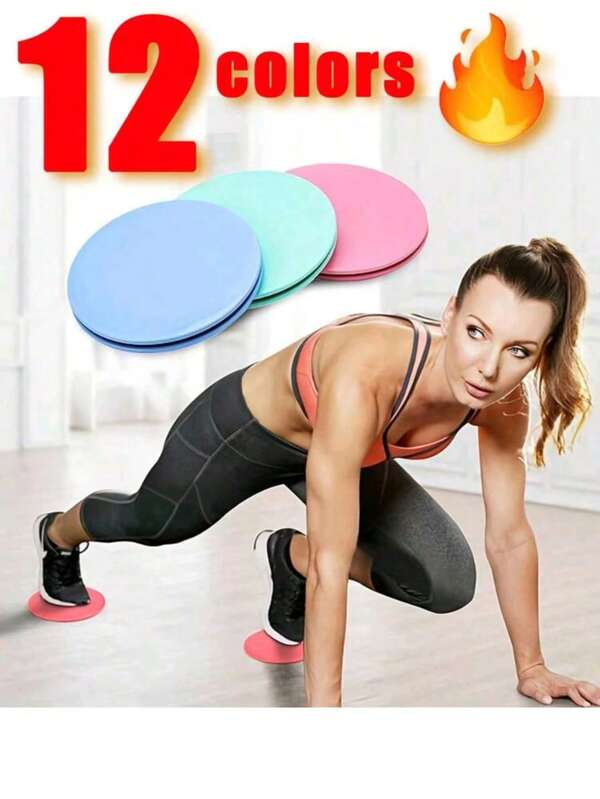 2pcs Dual Sided Core Sliders For Abdominal Muscle Training,Portable Exercise Sliders,Core Sliders,Portable Fitness Equipment For Abdominal Muscle Training And Yoga Workouts,Dual-Sided Yoga & Fitness Core Strength Training, Full-Body Workout With Plates For Abdominal Muscle Training, Yoga Sports Equipment Gym Home Workout Accessories (Black & Pink), Workout Accessories, Yoga Practice, Stylish Workout Gear, Workout Gear