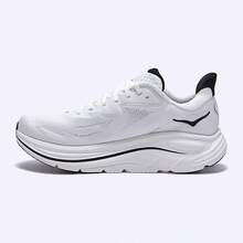 Hoka Clifton 10 White Running Shoes – Lightweight Cushioned Sneakers For Road Running, Everyday Training, Long Distance Comfort (1162030-WBLC) - Đen và trắng - Xem 4
