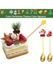 1 Set Of Christmas Portable Cutlery, Camping Utensils, Reusable Spoon And Fork Set With Storage Box, Suitable For Picnics And Daily Use, Kitchen, Christmas Gift