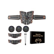 ABS Stimulator Workout Equipment, Ab Machine USB Rechargeable Gear For Abdomen/Arm/Leg, Strength Training Equipment For Men And Women - Orange - Visa 10