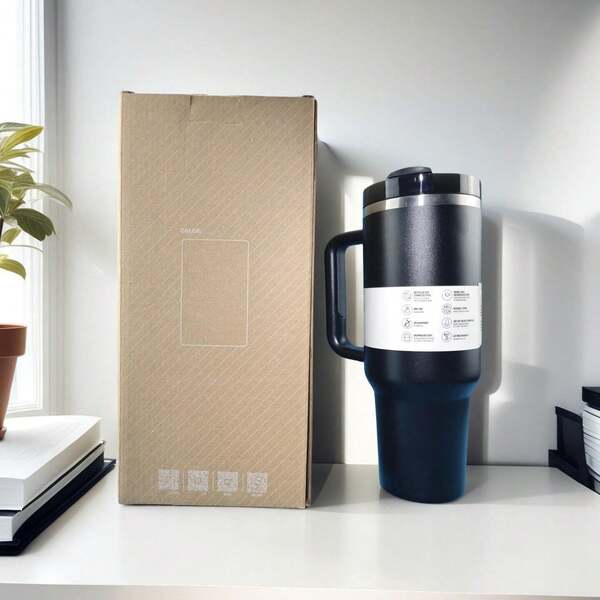 2025 Neu 1 Stück 40-Unzen 304 Edelstahl Doppelwand Vakuumisolierter Becher, Isolierung/Kühlung, tragbarer Reisebecher, Eiskaffe Becher, ein hervorragendes Geschenk für Outdoor-Camping, Reisen und Familien-Camping