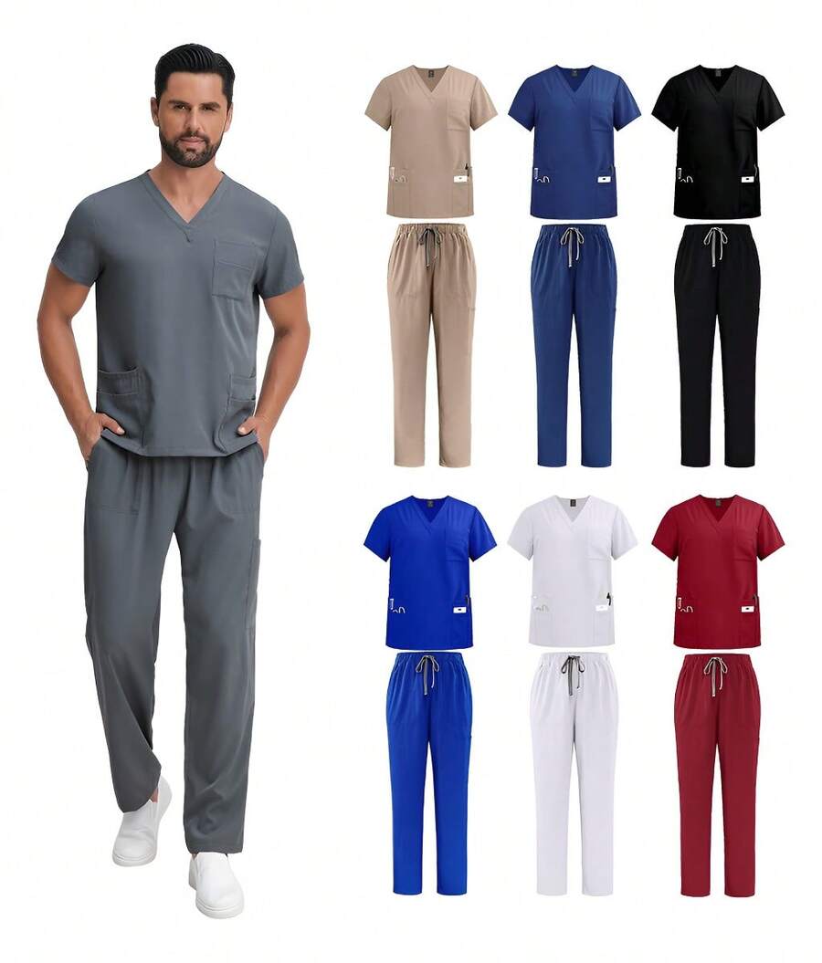 Uniformes Quirurgicos Filipina Hombre Pijama Quirurgica - Gris - Ver 1