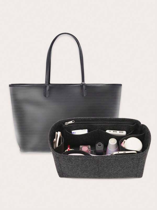 1 peça organizador de bolsa de feltro com zíper, modelador de bolsa para bolsa, organizador de presentes, material escolar, presentes para professores, acessórios para professores de volta às aulas