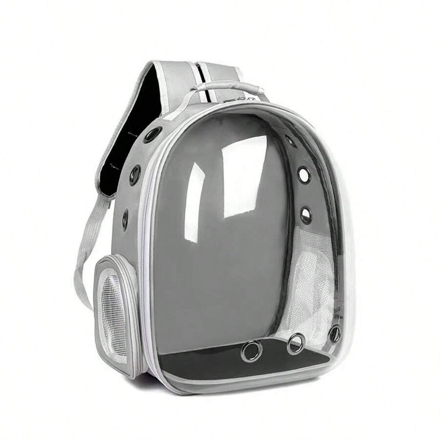 Cat Backpack, Pet Bubble Backpack, Pet Capsule Backpack, Small Space Pet Travel Bag, Waterproof And Breathable Pet Harness Approved By The Airline, Suitable For Travel, Hiking, Walking And Outdoor Use - 灰色 - 查看 1