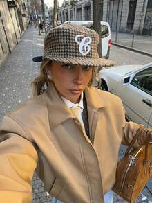 Early Autumn New Flat Top Retro Baseball Cap For Women Three-Dimensional Embroidered Baseball Cap Casual All-Match Flat Brim Baseball Cap For Men