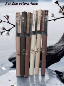 6pcs Coffee-Themed Quick-Drying Liquid Ink Gel Pens, Non-Leaking Soft Touch Pens, Suitable For Note-Taking, Drawing, School & Office Supplies, Stationery For Teens, Students, Children, Ballpoint Pens, Office Supplies, Pens, Halloween, Spring Festival, Christmas Gifts - Multicolor - View 12