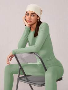 NcmRyu 1 Set Women's Fashion Running, Cycling, Dance, Pilates, Fitness Exercise Outfit, Christmas Outfit