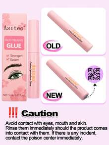 Asiteo 1 buah lem bulu mata putih 5ml, efek transparan tak terlihat, lembut dan tidak menyebabkan iritasi, cocok untuk pemula, tahan air dan keringat, formula cepat kering. - MultiWarna - View 2
