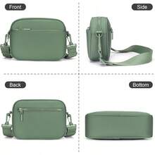 Checkered Crossbody Bag For Women Small Cute Purses  Shoulder Handbags Wide Strap - Bean Green - View 11
