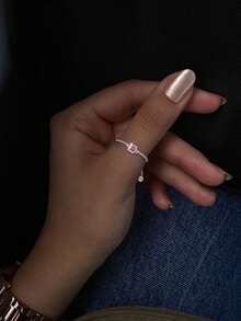 1 Piece Of S925 Sterling Silver Ring With A Noble "Runaway Princess" Style, Adorned With Sweet Rose Quartz And Sparkling Diamonds. Suitable For Daily Wear, It Is Elegant And Versatile, Making It An Excellent Gift For Mothers, Girlfriends And Sisters.