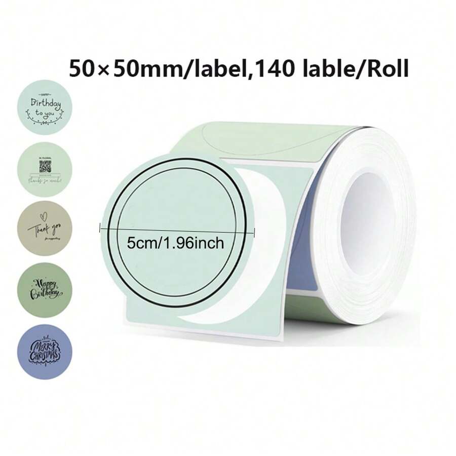 5-Color Thermal Label Paper Rolls, Suitable For M220, M200, M110 Label Printers, Adhesive Thermal Printing Paper