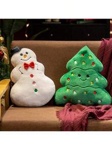 1 件圣诞枕头，带圣诞树、姜饼人、雪人、圣诞屋毛绒娃娃靠垫、节日装饰娃娃、新年圣诞礼物毛绒枕头 - 見詳情 - 查看 6
