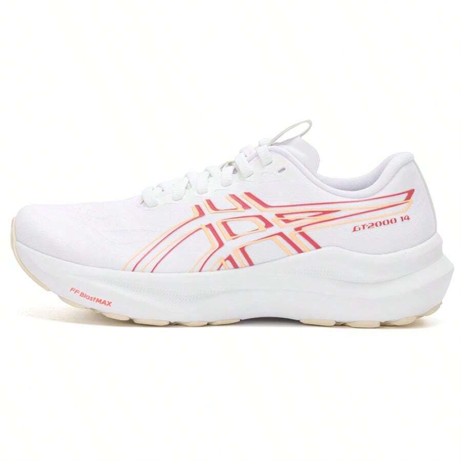 Asics GT-2000 14 Women's Cushioned Lightweight Running Shoes, Outdoor Road Running Shoes 1012B843-101 - White/Red - View 1