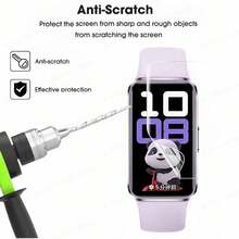 Compatível com Huawei Band 10 9 8 Película de Hidrogel Banda Inteligente Protetor de Tela Anti-Arranhões Flexível Durável Não Vidro Película Protetora Acessórios de Smartwatch - Filme de hidrogel 3PCS - Visão 5