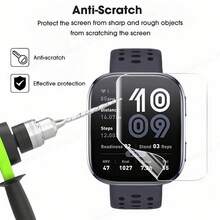 3 Peças Filme Hidrogel Macio para Amazfit Bip 5/Bip 6, Filme Protetor de Tela Flexível de Alta Transparência, Acessório Protetor Antirrisco TPU que se Ajusta Perfeitamente