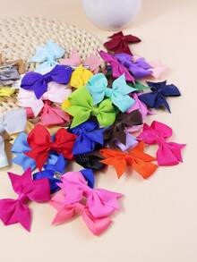 10/20pcs Random Color Puppy Hair Clips, Alligator Clips, Hair Pins, Headbands, Ribbed Ribbons, Dog Bow Hair Clips, Hair Accessories, Suitable For Daily Wear - Multicolor - View 3