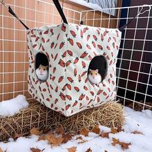 Small Animal Hideaway& Hammock, Cozy House With Roof For Small Pets To Sleep And Hide - Washable Pet Cave& Hideout Corner, Hanging Hammock Hideout Bed, Cage Accessories For Guinea, Hamster, Rat, Glider, Squirrel, Ferret, Kitten, Squirrel, Chinchilla