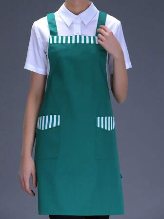 Unisex H-format förkläde, lämpligt för barista, grillning, utomhuscamping, matlagning, bakning, hem, kök, hotell och restaurang