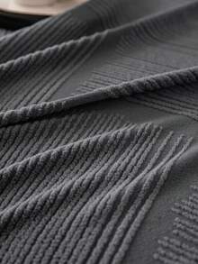 1 件提花纯色弹力全覆盖沙发套，简约风格，宠物友好，防滑防脏防刮，适合所有季节，可机洗，节日和家居装饰防尘罩 - 深灰色 - 查看 10