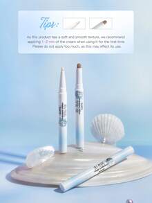 FLORTTE Glass Sea Series Dual-Ended Highlighter & Contour Pencil - 01# Pearl Reef - View 10