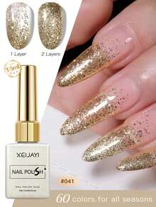 XEIJAYI 1Pc 15Ml Bộ sơn móng tay bằng gel UV LED Ngâm sơn móng tay: Hãy sáng tạo với sơn móng tay dạng gel Mousse đầy màu sắc cho tiệm làm móng tại nhà Nghệ thuật làm móng DIY cho - Vàng - Xem 6